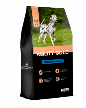 AGILITY GOLD CUIDADO ESPECIAL PIEL GRANDES ADULTOS PAQUETE 3KG (Alimento) (cuido)